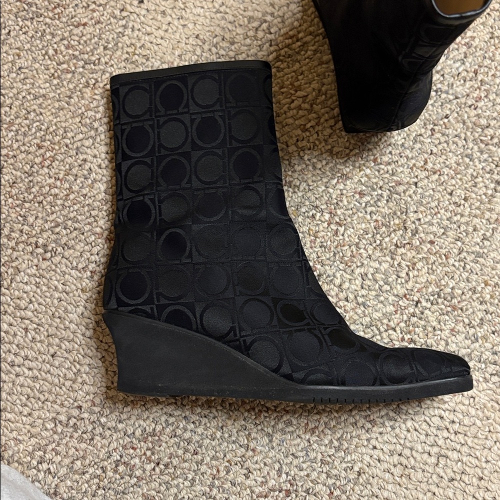 Salvatore Ferragamo Black Ankle Boots